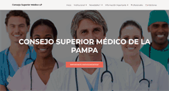 Desktop Screenshot of consejomedicolp.org.ar